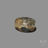 Lodolite Cabochon With Golden Rutile Inclusions