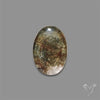 Lodolite Cabochon With Golden Rutile Inclusions