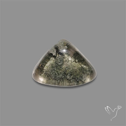 Lodolite Cabochon With Golden Rutile Inclusions