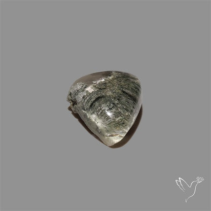 Lodolite Cabochon With Golden Rutile Inclusions