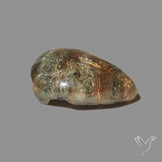 Lodolite Cabochon With Golden Rutile Inclusions