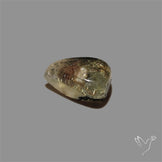 Lodolite Cabochon With Golden Rutile Inclusions