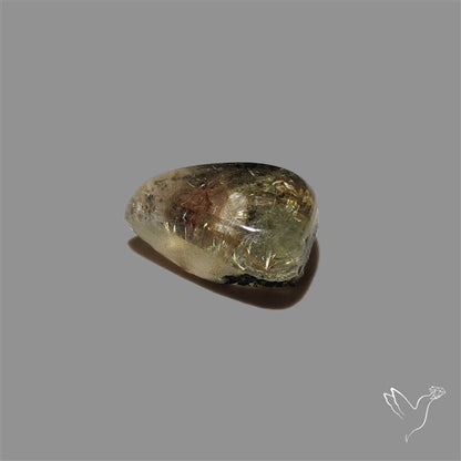 Lodolite Cabochon With Golden Rutile Inclusions