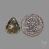 Lodolite Cabochon With Golden Rutile Inclusions