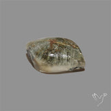 Lodolite Cabochon With Golden Rutile Inclusions