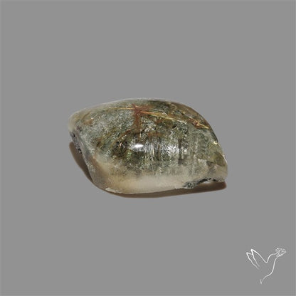 Lodolite Cabochon With Golden Rutile Inclusions