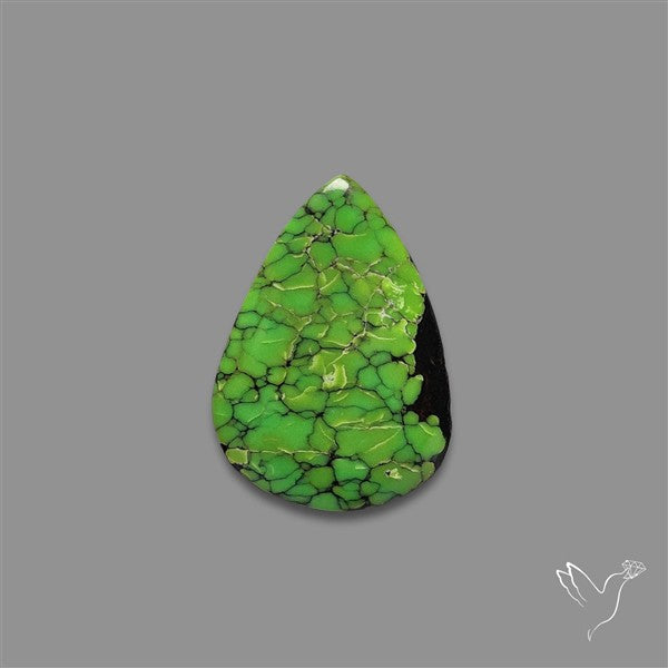 Rare Green Hubei Turquoise Cabochon natural