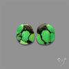 Rare Green Hubei Turquoise Pair
