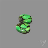 Rare Green Hubei Turquoise Pair