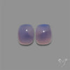 High Domed Namibian Blue Chalcedony Pair