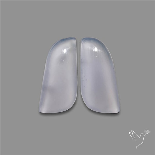Namibian Blue Chalcedony Pair Gemmy