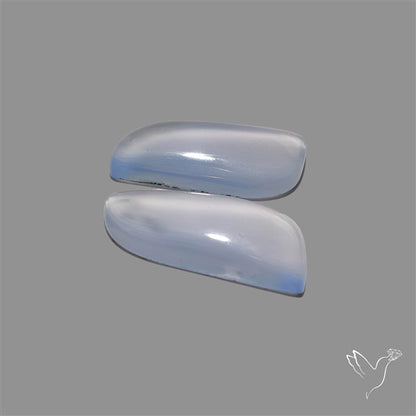 Namibian Blue Chalcedony Pair Gemmy