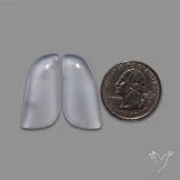 Namibian Blue Chalcedony Pair Gemmy