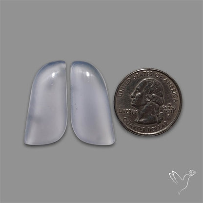Namibian Blue Chalcedony Pair Gemmy