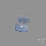Namibian Blue Chalcedony Pair Gemmy High Domed