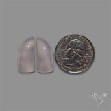 Namibian Blue Chalcedony Pair Gemmy High Domed