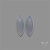 Namibian Blue Chalcedony Pair Gemmy High Domed