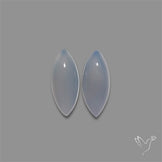 Namibian Blue Chalcedony Pair Gemmy High Domed