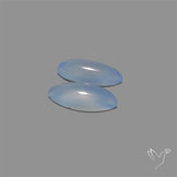 Namibian Blue Chalcedony Pair Gemmy High Domed