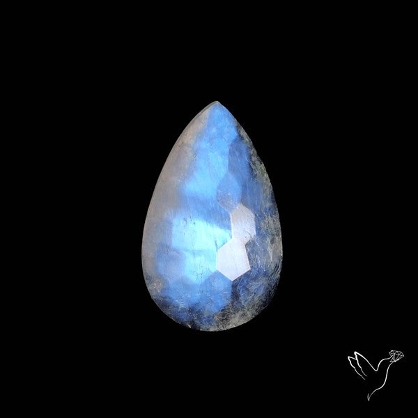 Honeycomb Cut Belomorite Blue Moonstone