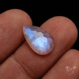 Honeycomb Cut Belomorite Blue Moonstone