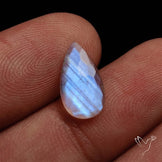 Honeycomb Cut Belomorite Blue Moonstone
