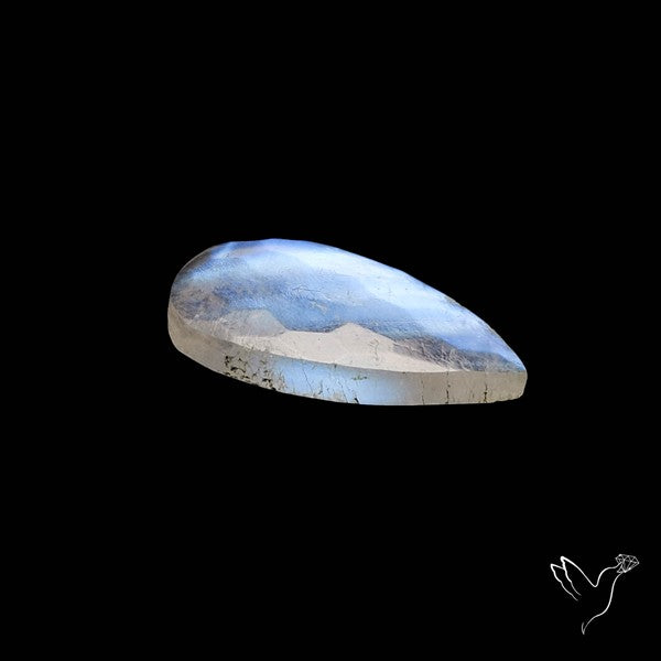 Honeycomb Cut Belomorite Blue Moonstone