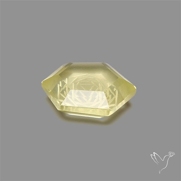 Lemon Quartz Reverse Intaglio Merkaba Carving