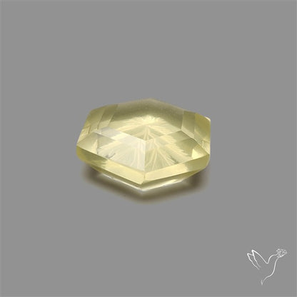 Lemon Quartz Reverse Intaglio Leaf Carving