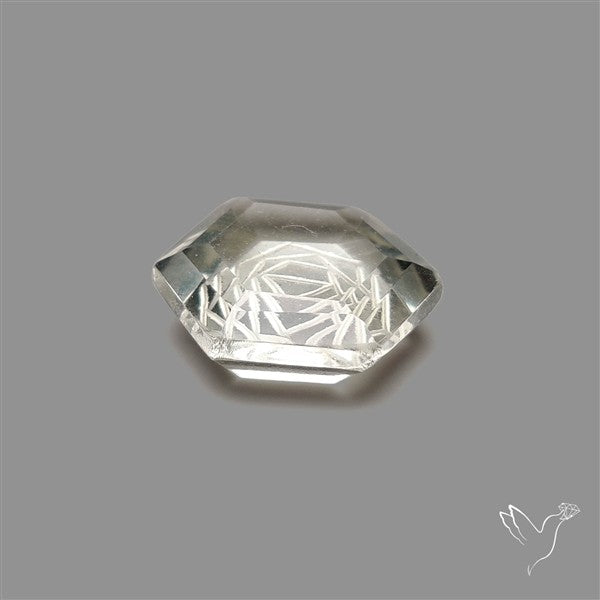 Prasiolite Reverse Intaglio Mekaba Carving