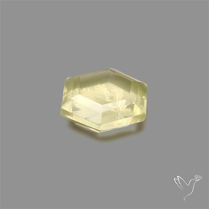 Lemon Quartz Reverse Intaglio Leaf Carving