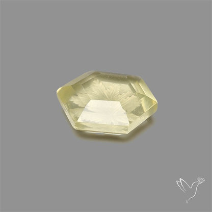 Lemon Quartz Reverse Intaglio Leaf Carving