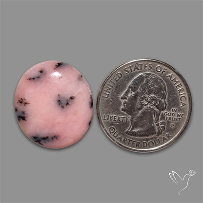 Dendritic Pink Opal Cabochon Peru