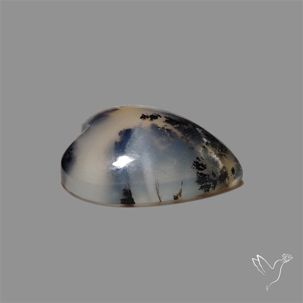 Dendritic Opal Heart Cabochon