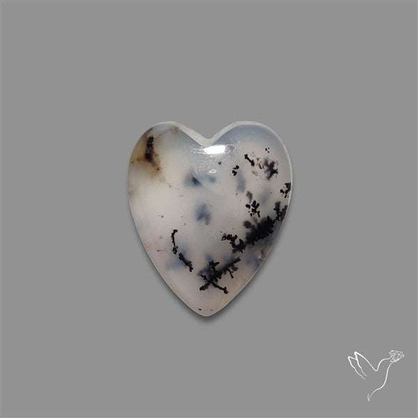 Dendritic Opal Heart Cabochon