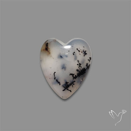 Dendritic Opal Heart Cabochon
