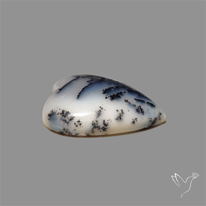 Dendritic Opal Heart Cabochon
