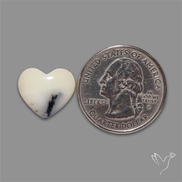 Dendritic Opal Heart Cabochon
