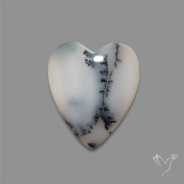 Dendritic Opal Heart Cabochon