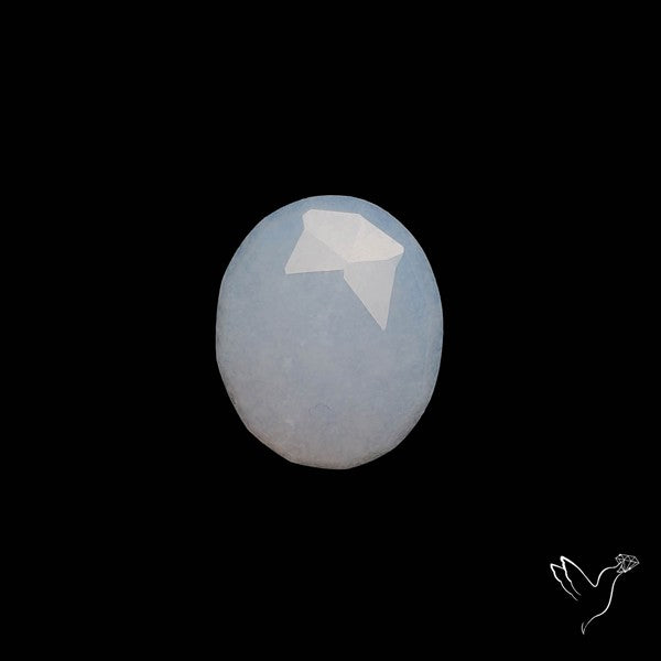 Rose Cut Namibian Blue Chalcedony