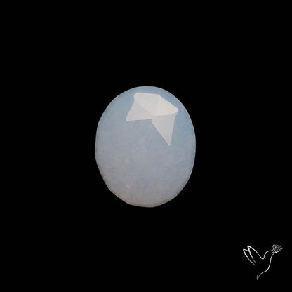 Rose Cut Namibian Blue Chalcedony