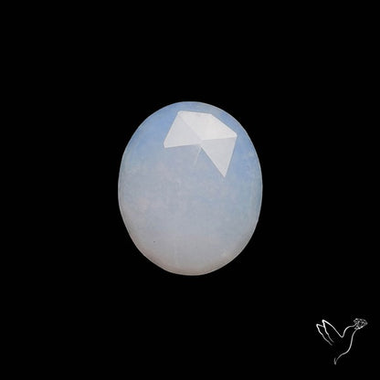 Rose Cut Namibian Blue Chalcedony