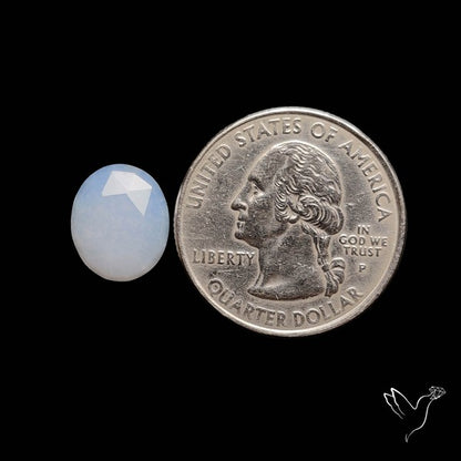 Rose Cut Namibian Blue Chalcedony