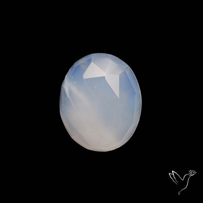 Rose Cut Namibian Blue Chalcedony