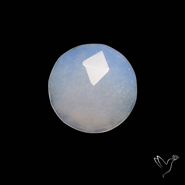 Rose Cut Namibian Blue Chalcedony
