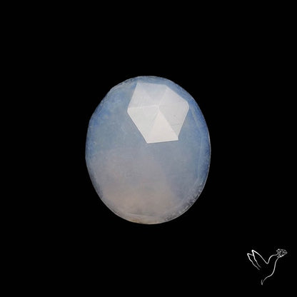 Rose Cut Namibian Blue Chalcedony