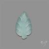 Aqua Chalcedony Leaf Carving
