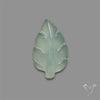 Aqua Chalcedony Leaf Carving