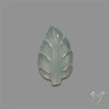Aqua Chalcedony Leaf Carving