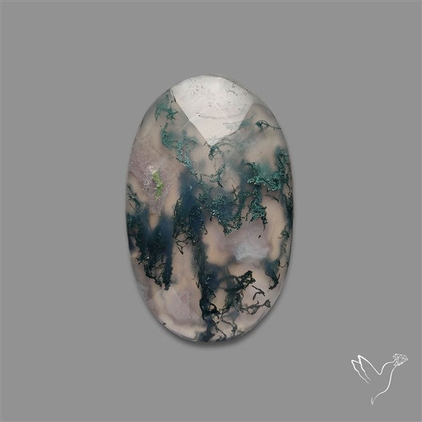 Moss Agate Checker Board Cut Cabochon Gemstone